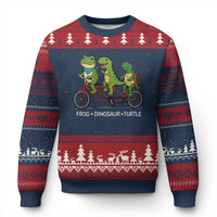 Subtle FDT Ugly Christmas Sweater Frog Dinosaur Turtle Political Satire - Wonder Print Shop