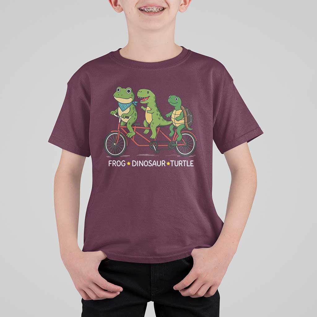 Subtle FDT T Shirt For Kid Frog Dinosaur Turtle Political Satire - Wonder Print Shop