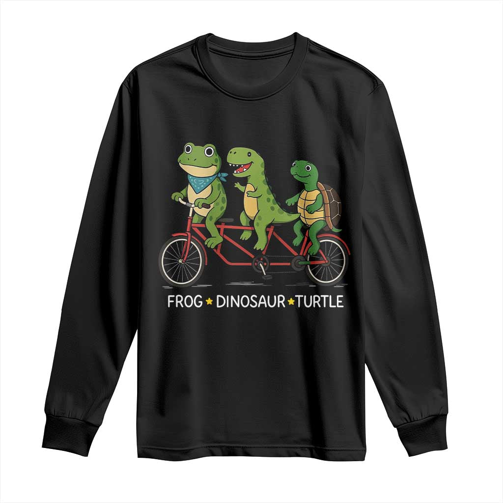 Subtle FDT Long Sleeve Shirt Frog Dinosaur Turtle Political Satire - Wonder Print Shop