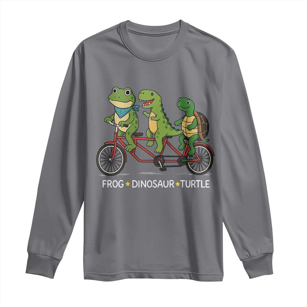 Subtle FDT Long Sleeve Shirt Frog Dinosaur Turtle Political Satire - Wonder Print Shop