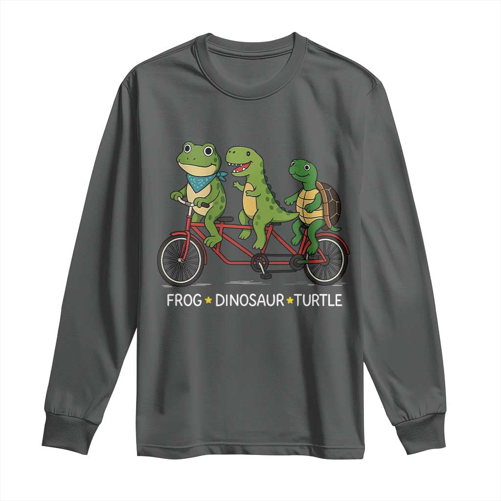 Subtle FDT Long Sleeve Shirt Frog Dinosaur Turtle Political Satire - Wonder Print Shop