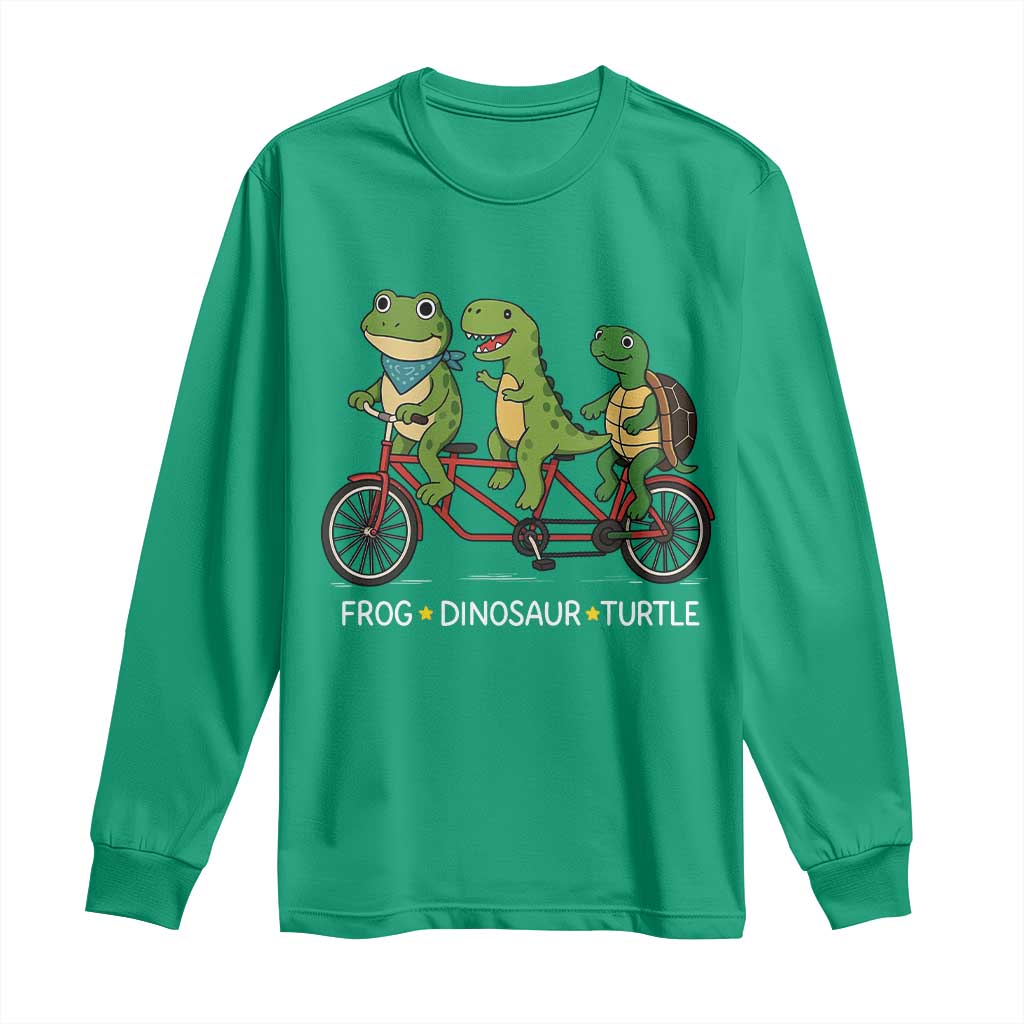 Subtle FDT Long Sleeve Shirt Frog Dinosaur Turtle Political Satire - Wonder Print Shop