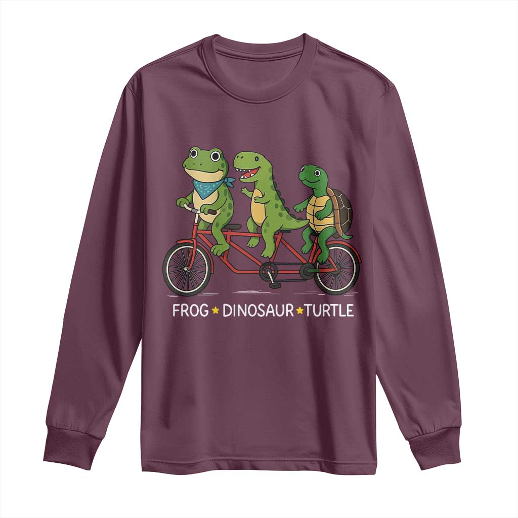 Subtle FDT Long Sleeve Shirt Frog Dinosaur Turtle Political Satire - Wonder Print Shop