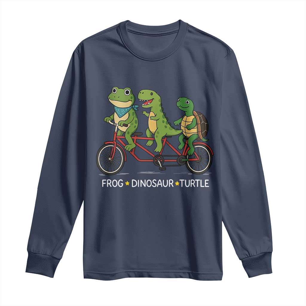 Subtle FDT Long Sleeve Shirt Frog Dinosaur Turtle Political Satire - Wonder Print Shop