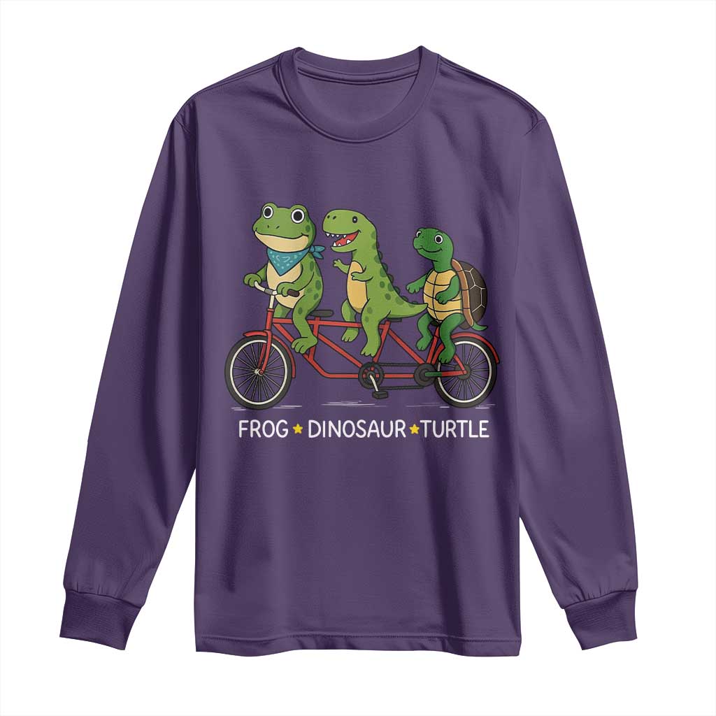 Subtle FDT Long Sleeve Shirt Frog Dinosaur Turtle Political Satire - Wonder Print Shop
