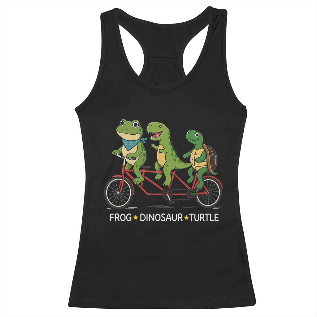 Subtle FDT Racerback Tank Top Frog Dinosaur Turtle Political Satire - Wonder Print Shop