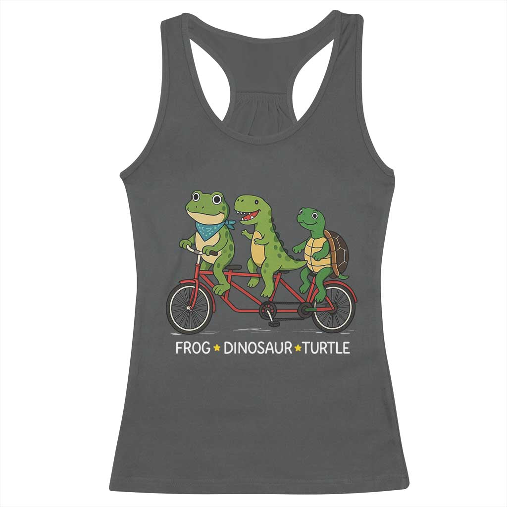 Subtle FDT Racerback Tank Top Frog Dinosaur Turtle Political Satire - Wonder Print Shop