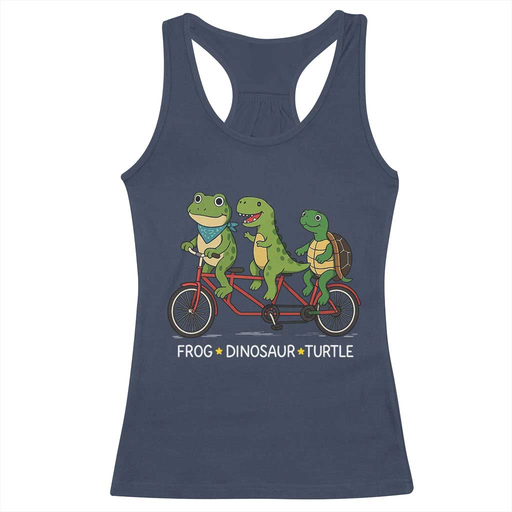 Subtle FDT Racerback Tank Top Frog Dinosaur Turtle Political Satire - Wonder Print Shop