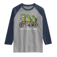 Subtle FDT Raglan Shirt Frog Dinosaur Turtle Political Satire - Wonder Print Shop