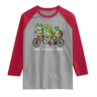 Subtle FDT Raglan Shirt Frog Dinosaur Turtle Political Satire - Wonder Print Shop