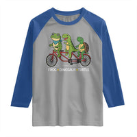 Subtle FDT Raglan Shirt Frog Dinosaur Turtle Political Satire - Wonder Print Shop