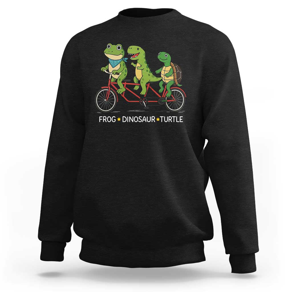Subtle FDT Sweatshirt Frog Dinosaur Turtle Political Satire - Wonder Print Shop