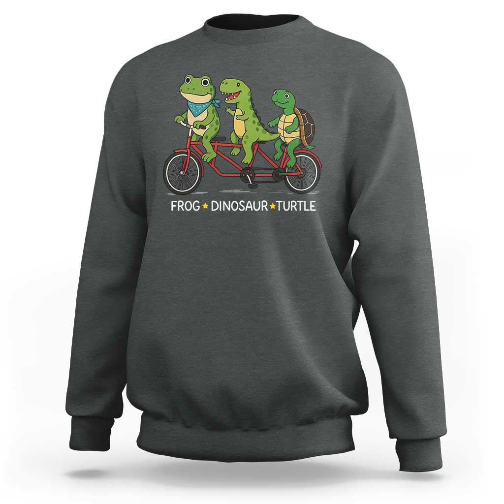 Subtle FDT Sweatshirt Frog Dinosaur Turtle Political Satire - Wonder Print Shop