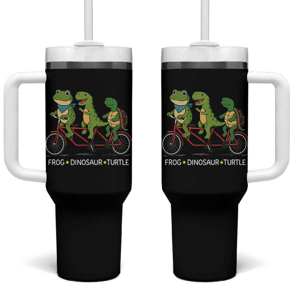 Subtle FDT Tumbler With Handle Frog Dinosaur Turtle Political Satire - Wonder Print Shop