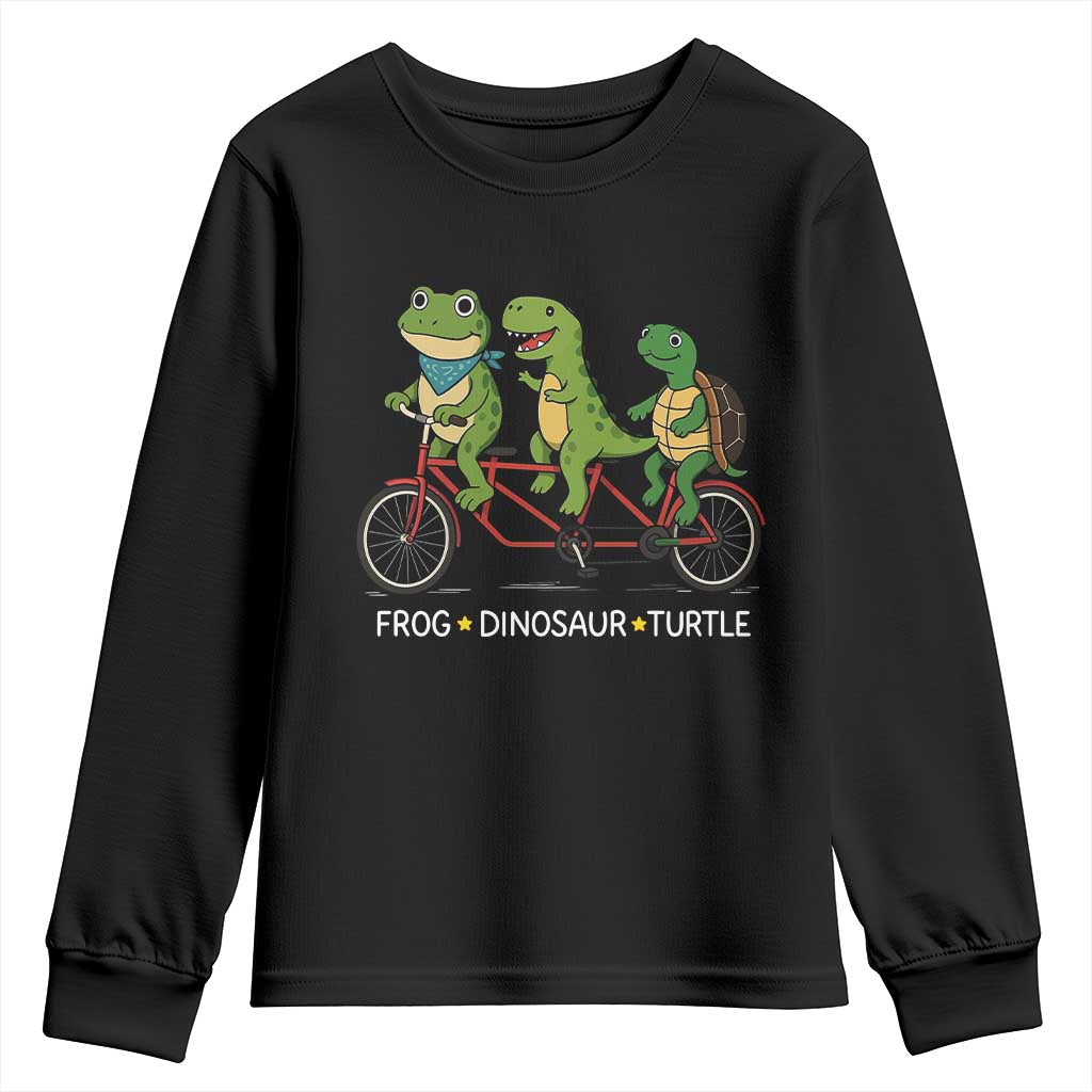 Subtle FDT Youth Sweatshirt Frog Dinosaur Turtle Political Satire - Wonder Print Shop