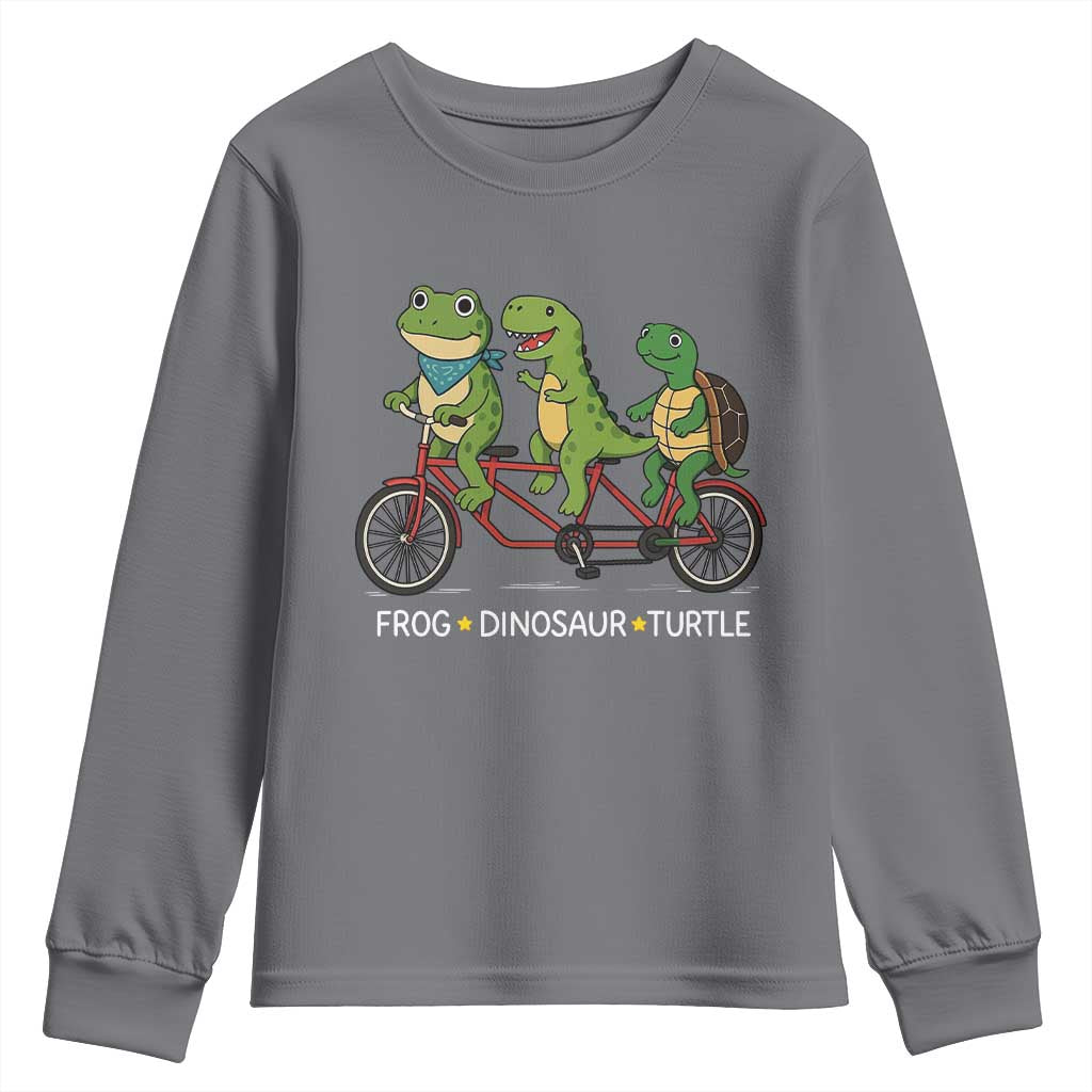 Subtle FDT Youth Sweatshirt Frog Dinosaur Turtle Political Satire - Wonder Print Shop