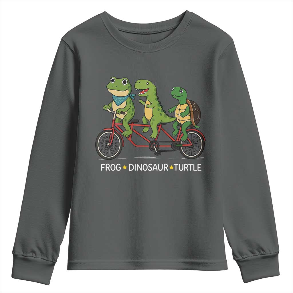 Subtle FDT Youth Sweatshirt Frog Dinosaur Turtle Political Satire - Wonder Print Shop