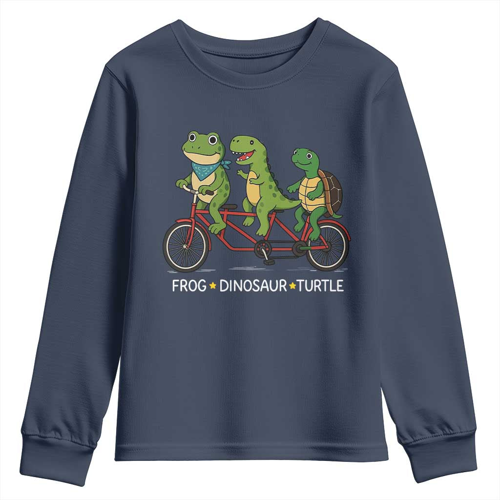 Subtle FDT Youth Sweatshirt Frog Dinosaur Turtle Political Satire - Wonder Print Shop
