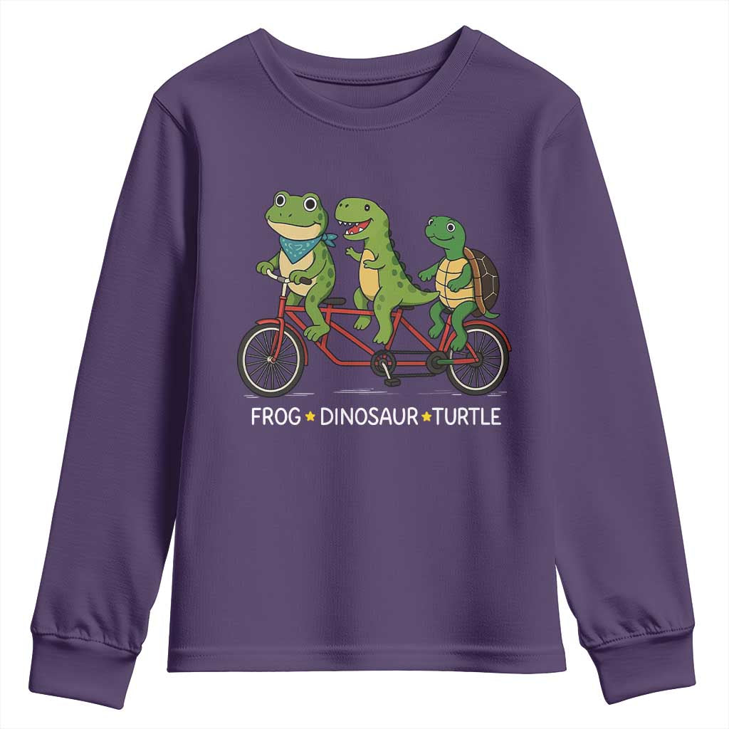 Subtle FDT Youth Sweatshirt Frog Dinosaur Turtle Political Satire - Wonder Print Shop