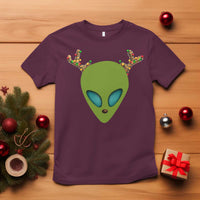 Alien Christmas T Shirt Funny Humans Aren't Real Cute UFO Gift - Wonder Print Shop