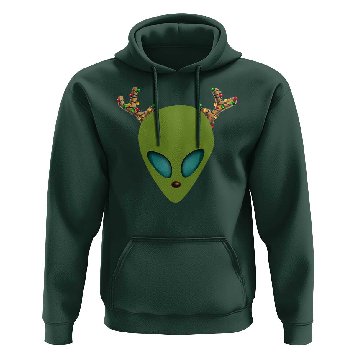 Alien Christmas Hoodie Funny Humans Aren't Real Cute UFO Gift