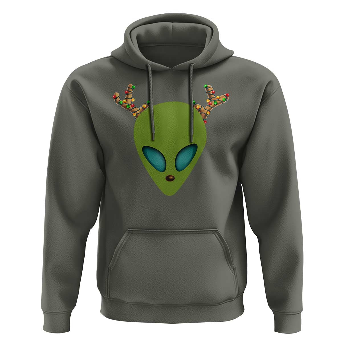 Alien Christmas Hoodie Funny Humans Aren't Real Cute UFO Gift