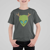Alien Christmas T Shirt For Kid Funny Humans Aren't Real Cute UFO Gift - Wonder Print Shop