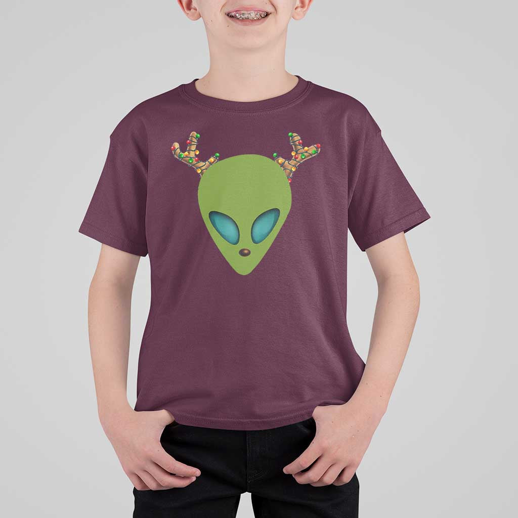 Alien Christmas T Shirt For Kid Funny Humans Aren't Real Cute UFO Gift - Wonder Print Shop