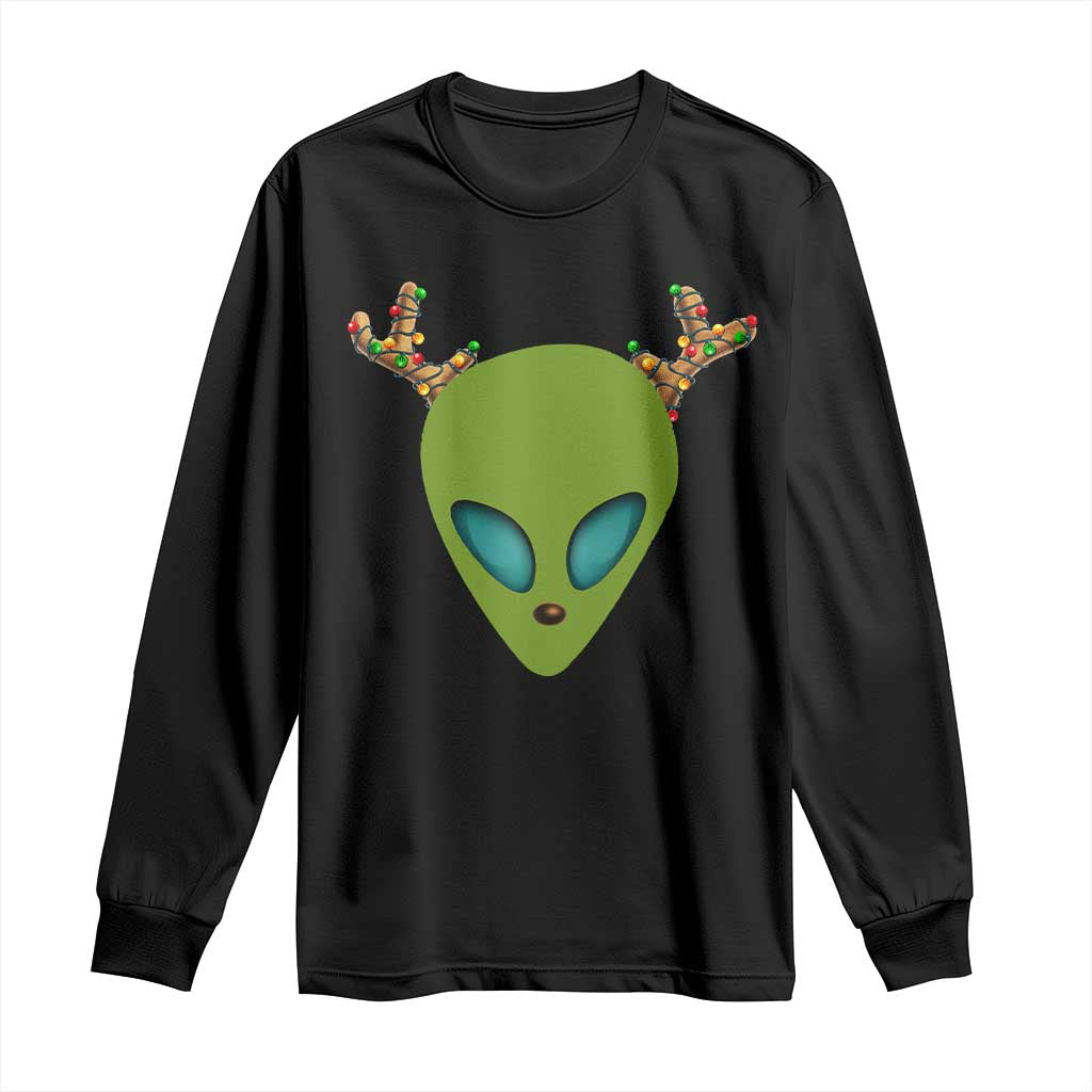 Alien Christmas Long Sleeve Shirt Funny Humans Aren't Real Cute UFO Gift