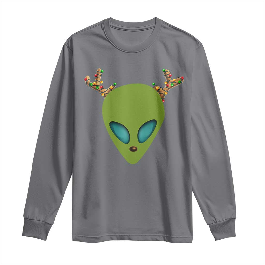 Alien Christmas Long Sleeve Shirt Funny Humans Aren't Real Cute UFO Gift