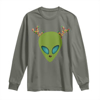 Alien Christmas Long Sleeve Shirt Funny Humans Aren't Real Cute UFO Gift
