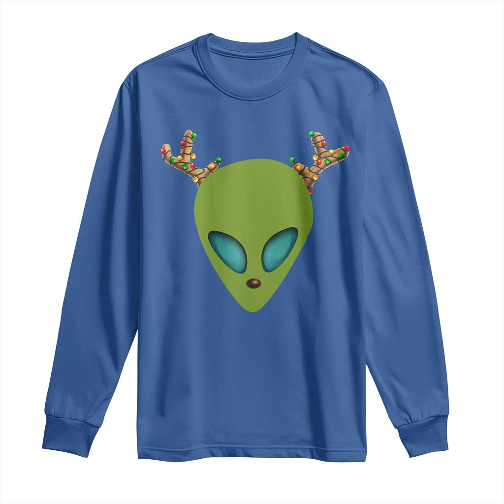 Alien Christmas Long Sleeve Shirt Funny Humans Aren't Real Cute UFO Gift