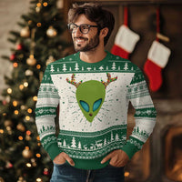 Alien Xmas Ugly Christmas Sweater Funny Humans Aren't Real Cute UFO Gift - Wonder Print Shop