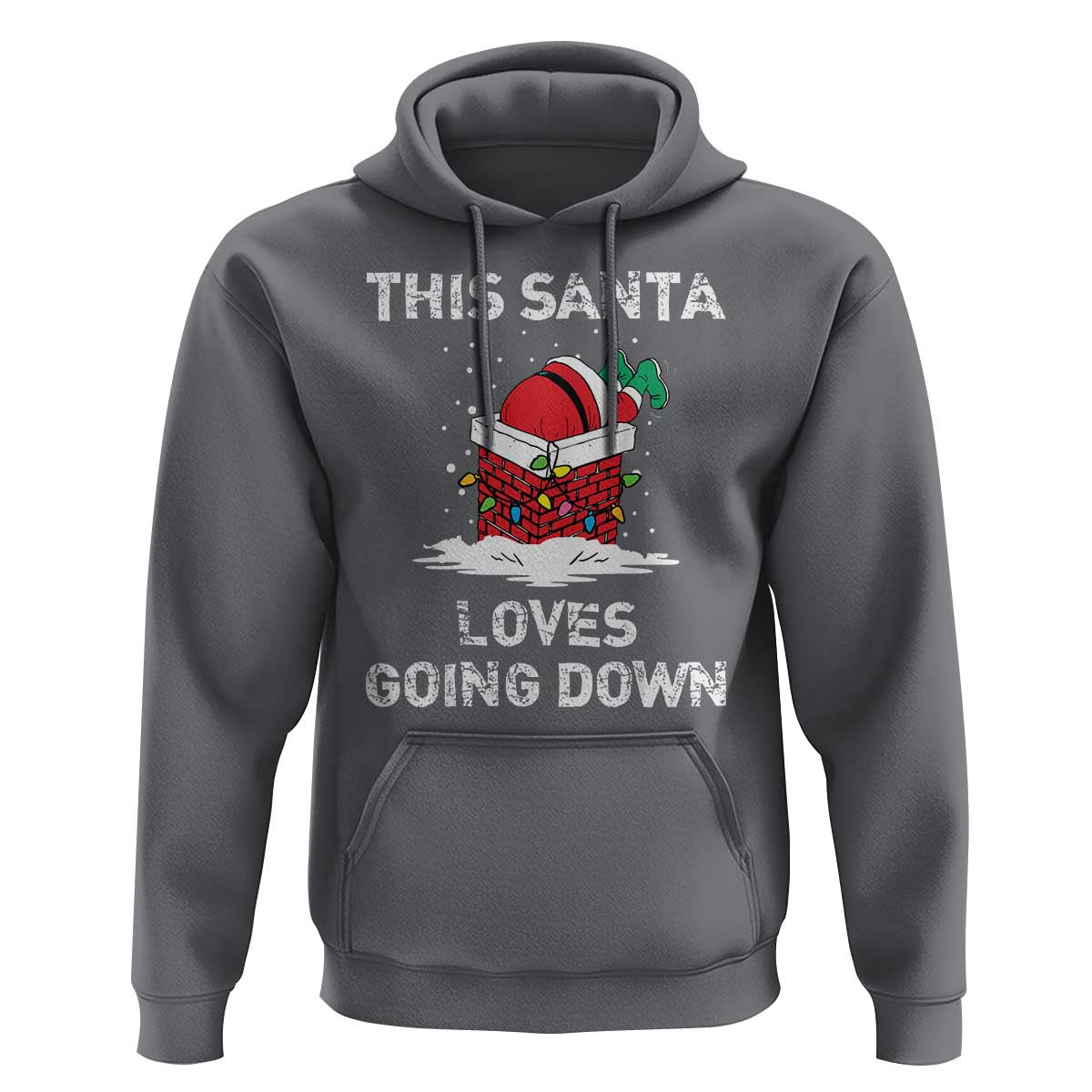 Christmas Santa Hoodie Funny This Santa Loves Going Down