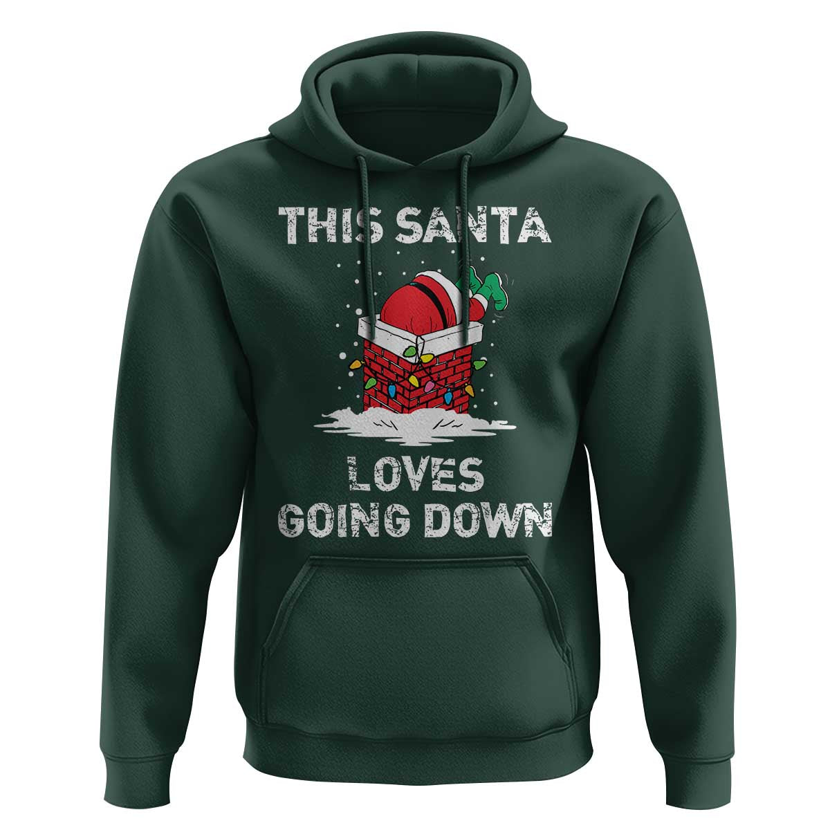 Christmas Santa Hoodie Funny This Santa Loves Going Down