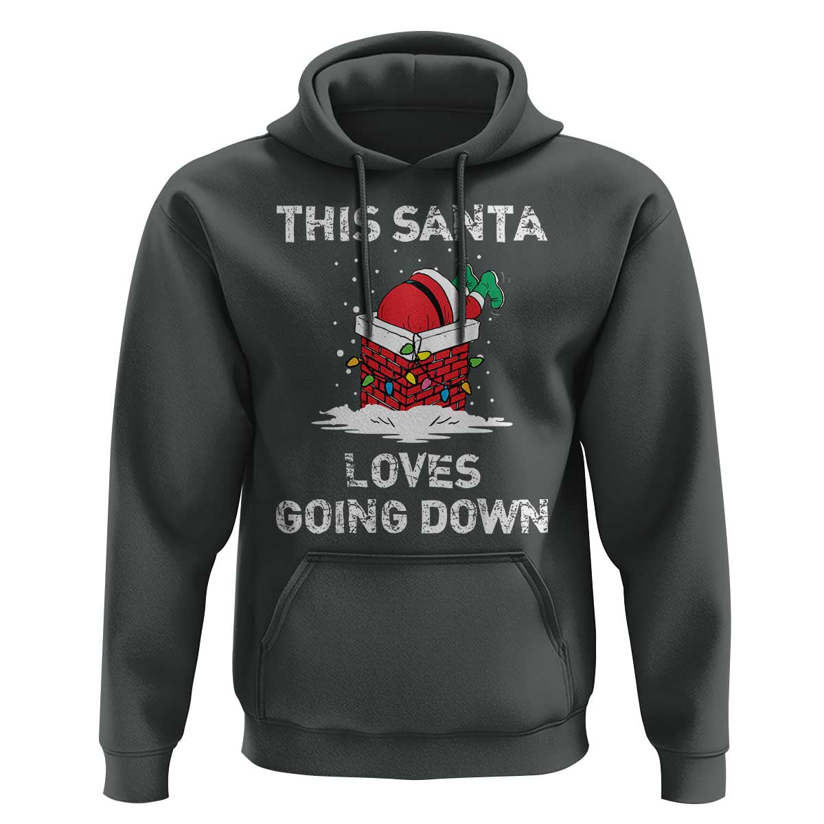 Christmas Santa Hoodie Funny This Santa Loves Going Down