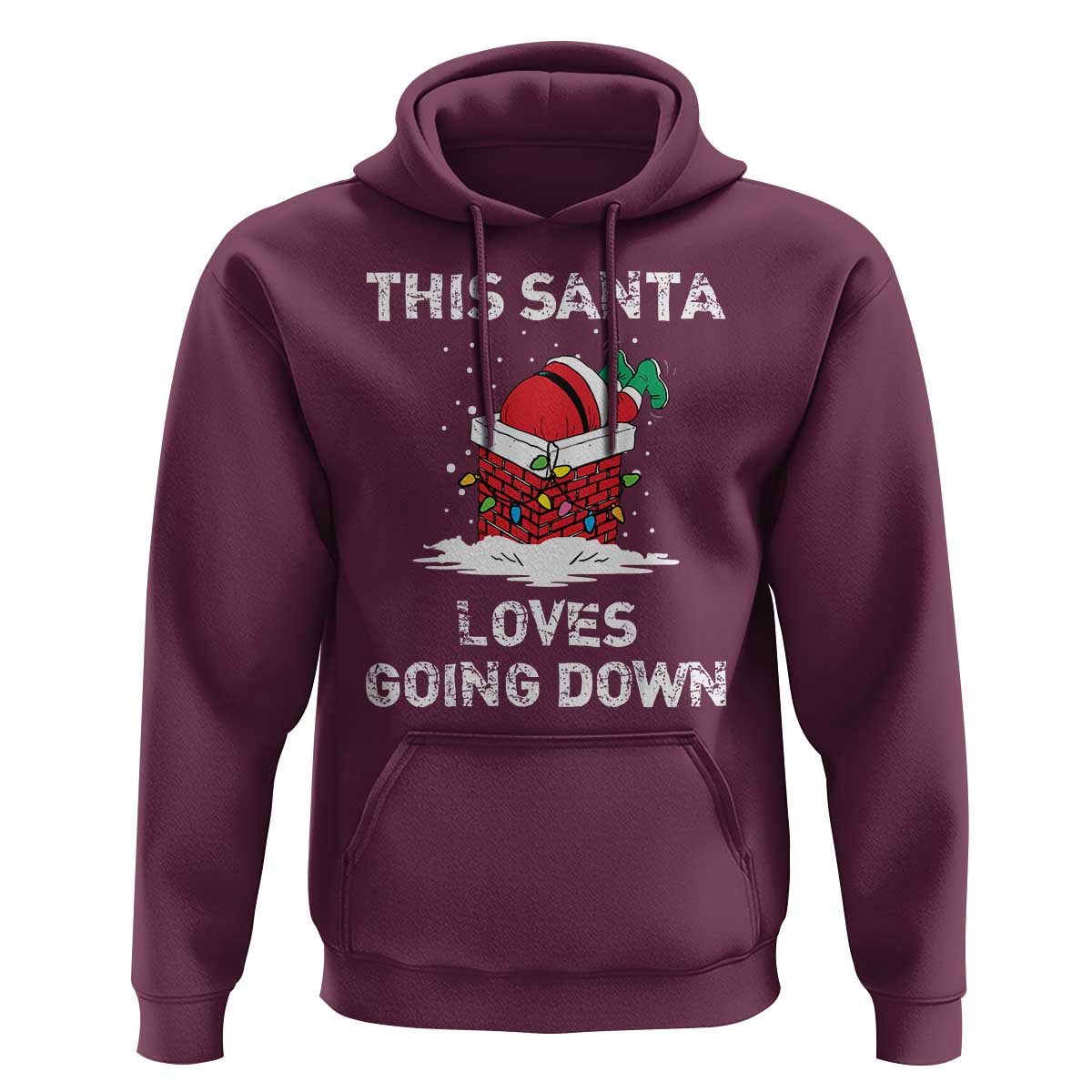 Christmas Santa Hoodie Funny This Santa Loves Going Down
