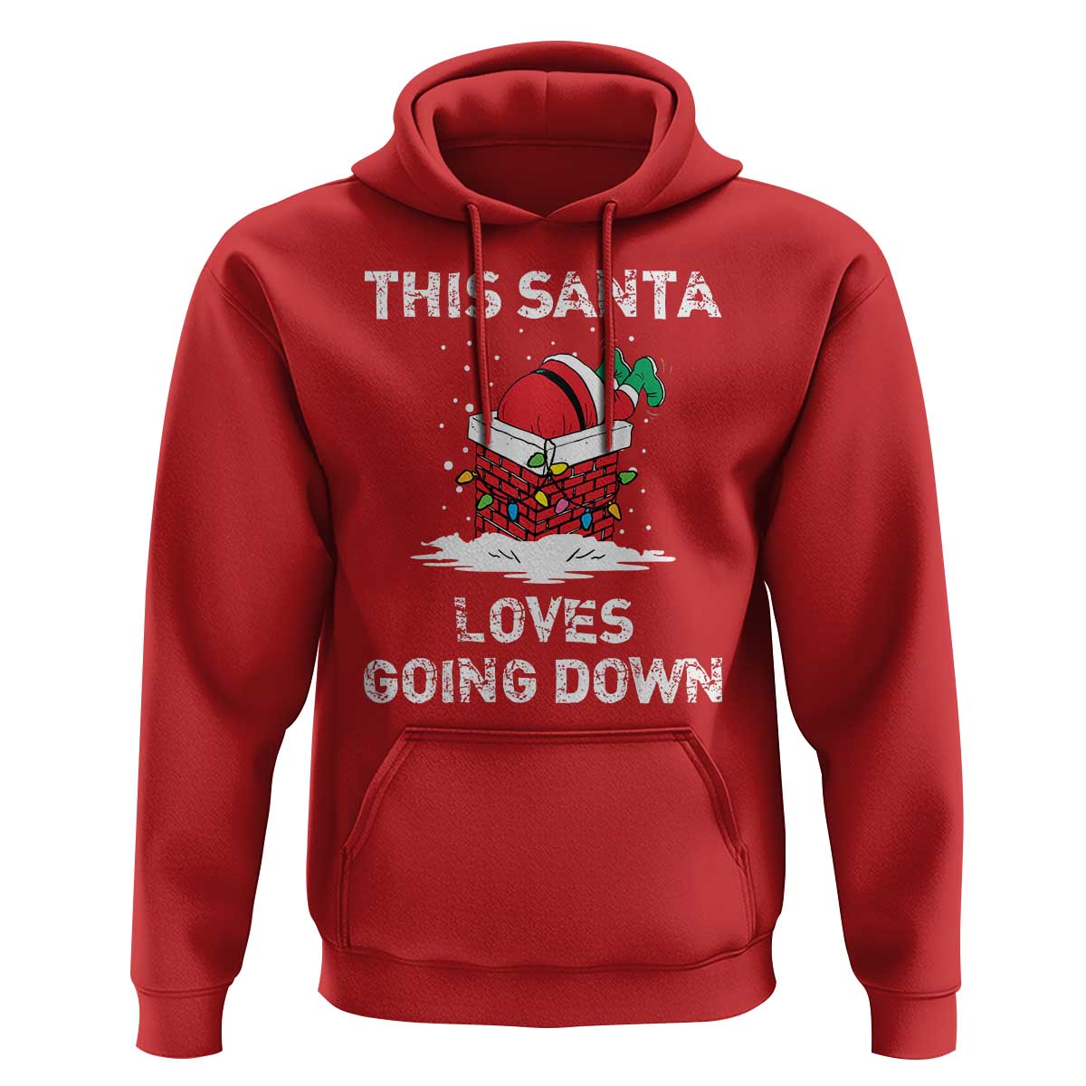 Christmas Santa Hoodie Funny This Santa Loves Going Down