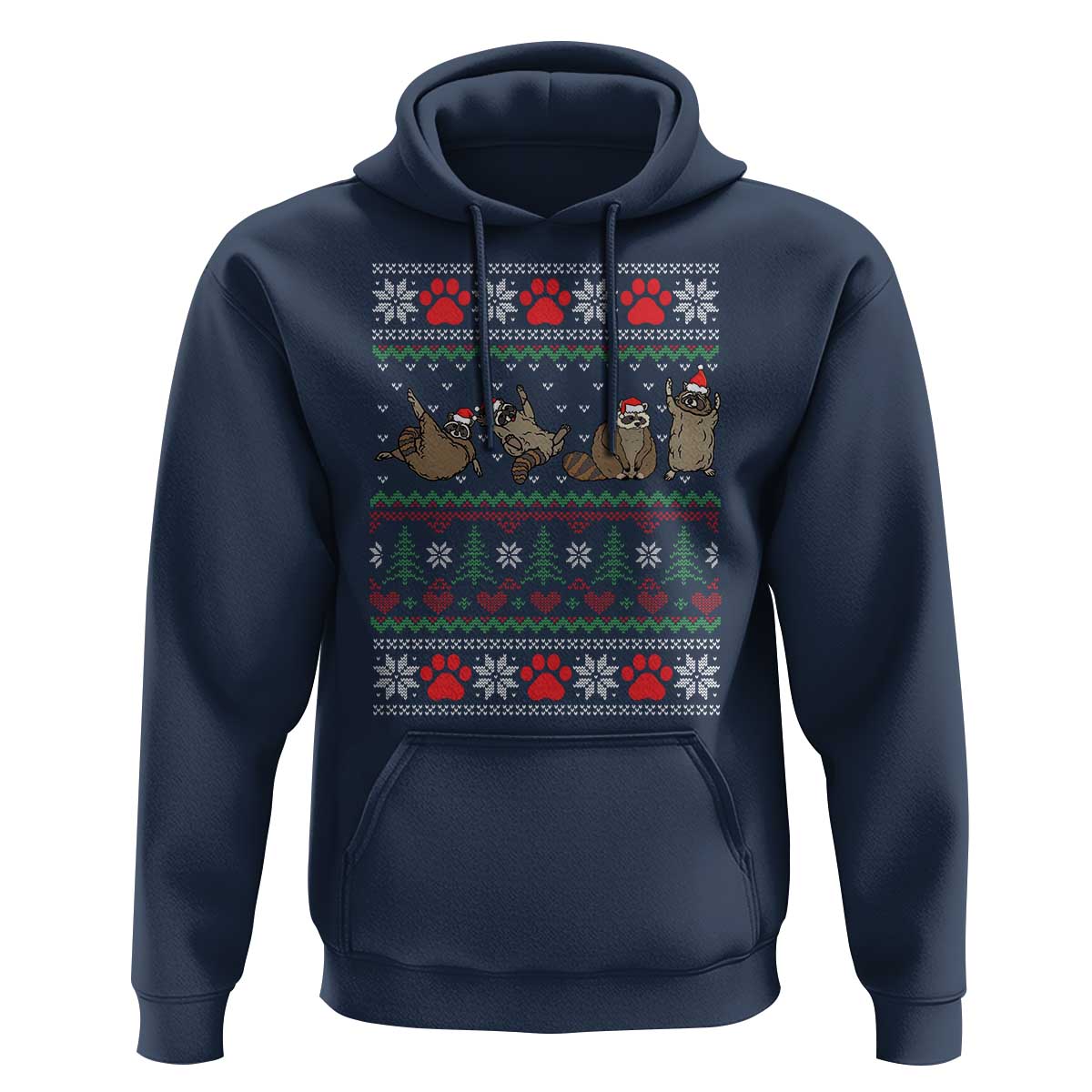 Raccoon Christmas Hoodie Funny Ugly Christmas