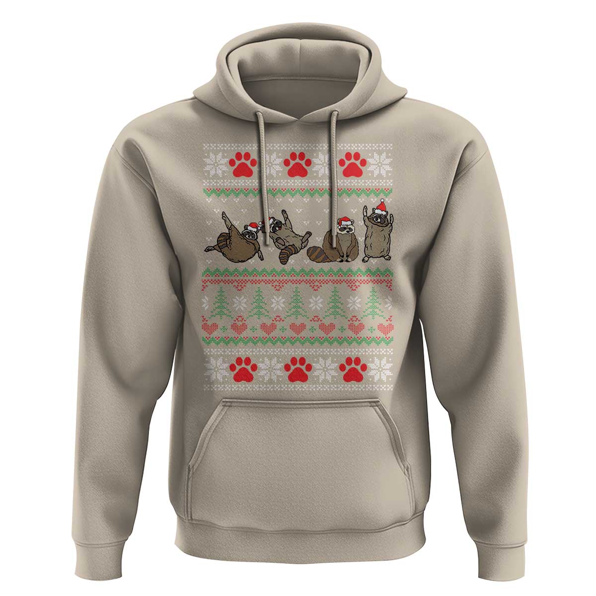 Raccoon Christmas Hoodie Funny Ugly Christmas