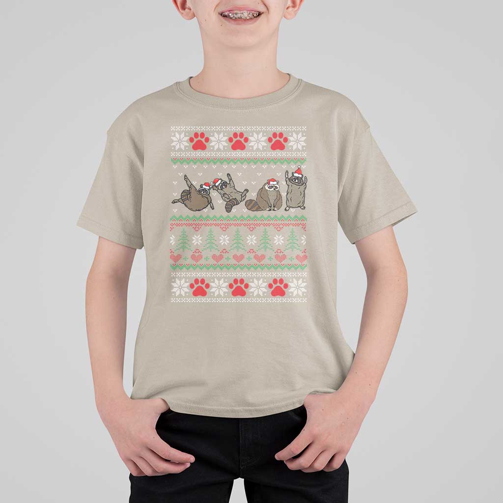 Raccoon Christmas T Shirt For Kid Funny Ugly Christmas - Wonder Print Shop
