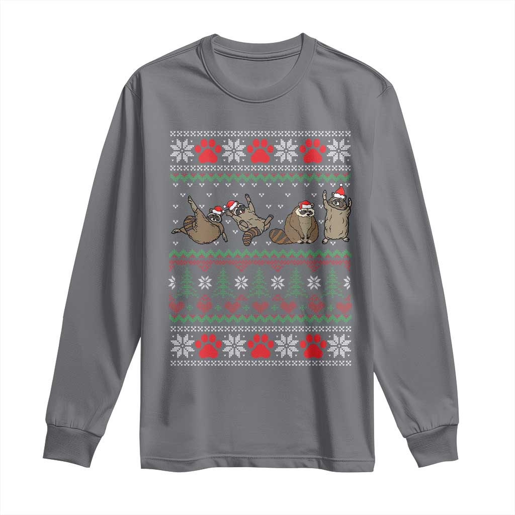Raccoon Christmas Long Sleeve Shirt Funny Ugly Christmas
