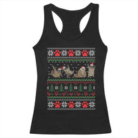 Raccoon Christmas Racerback Tank Top Funny Ugly Christmas