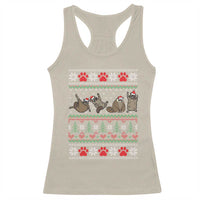 Raccoon Christmas Racerback Tank Top Funny Ugly Christmas