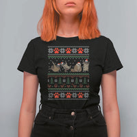 Raccoon Christmas T Shirt For Women Funny Ugly Christmas - Wonder Print Shop