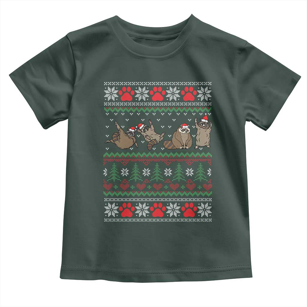 Raccoon Christmas Toddler T Shirt Funny Ugly Christmas