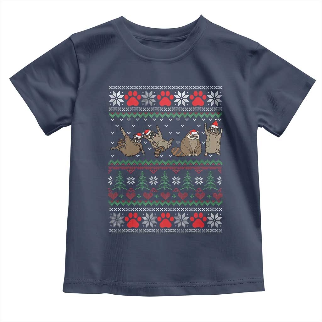 Raccoon Christmas Toddler T Shirt Funny Ugly Christmas
