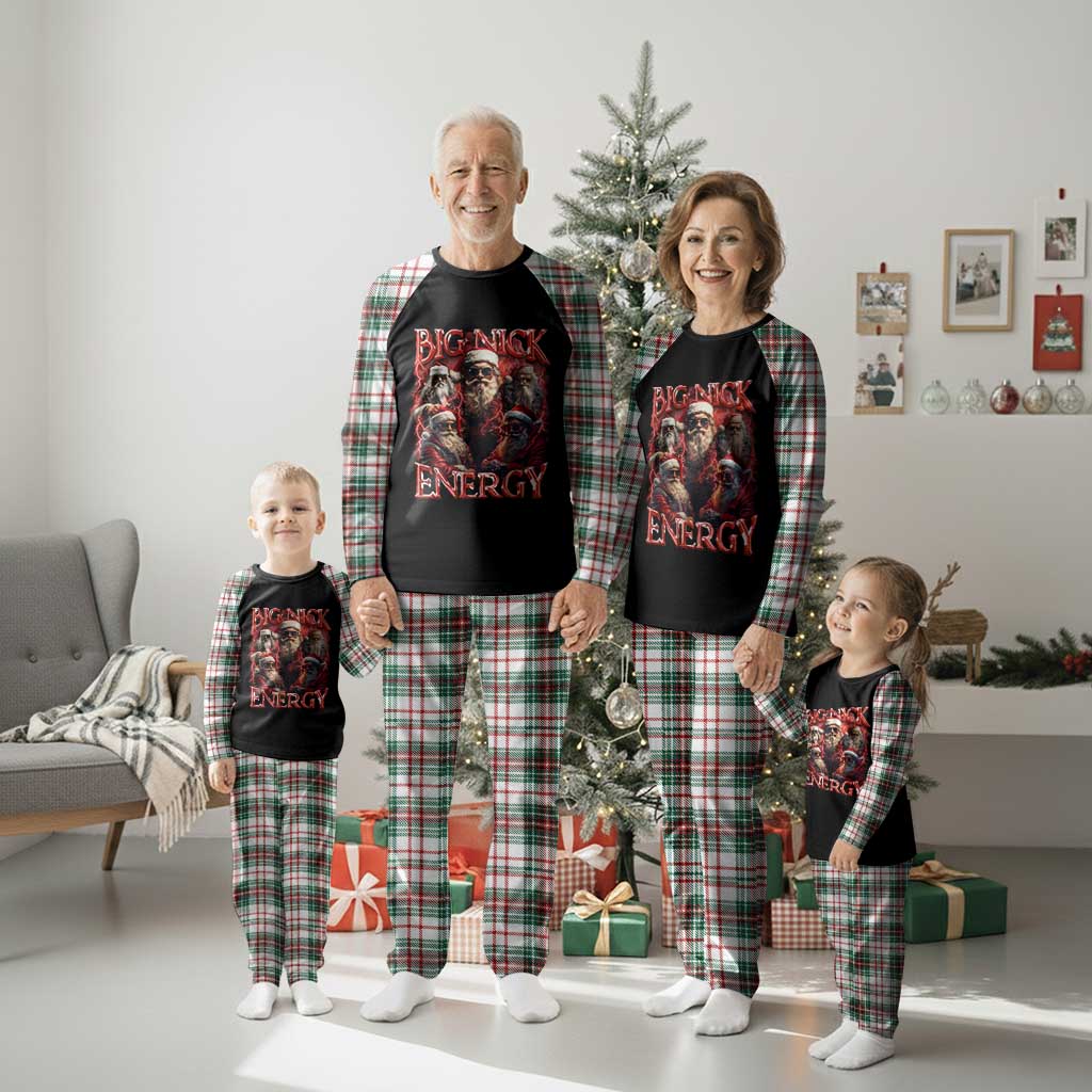 Santa Plaid Pajama Set Big Nick Energy Bootleg Rap Tee - Wonder Print Shop
