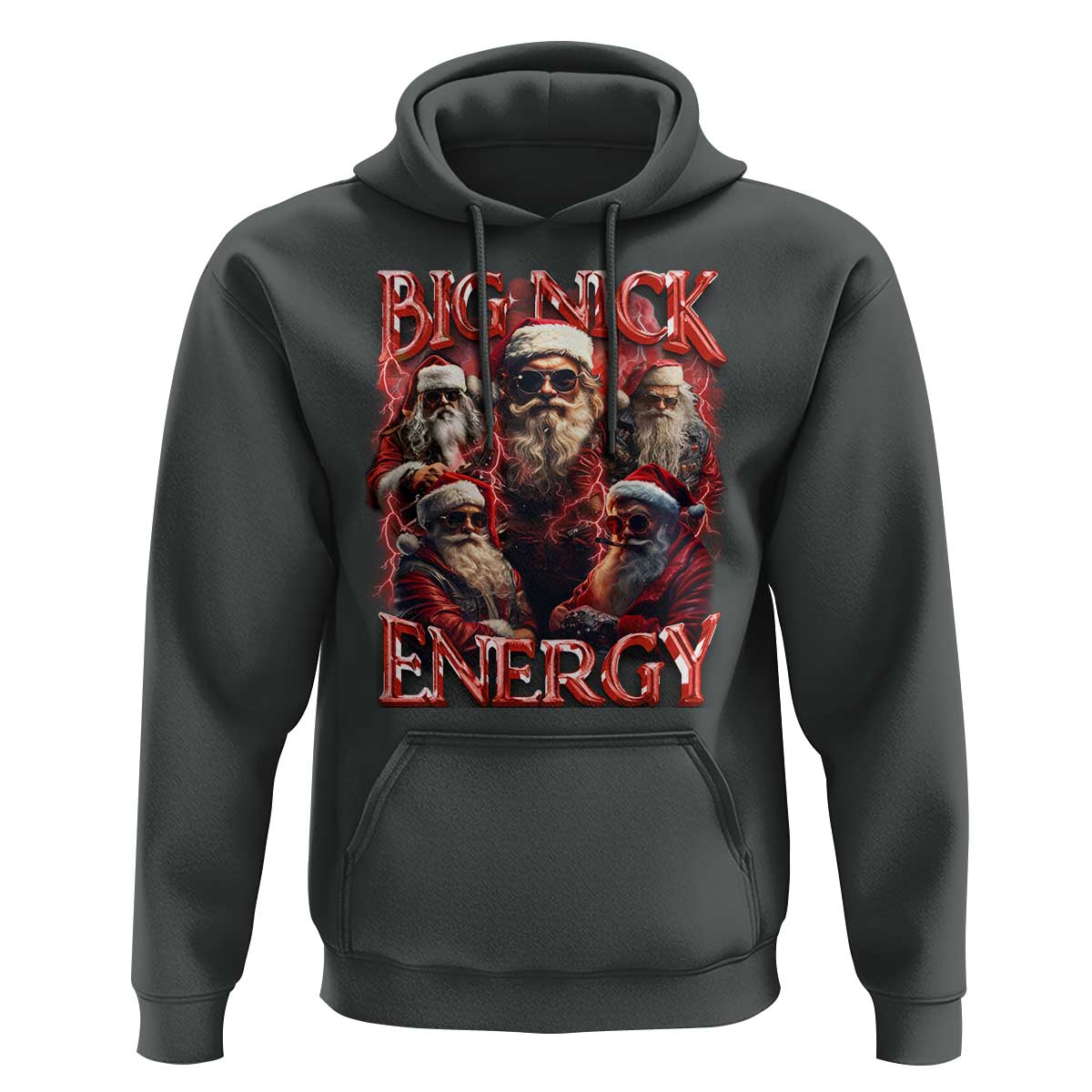Christmas Santa Hoodie Big Nick Energy Bootleg Rap Tee
