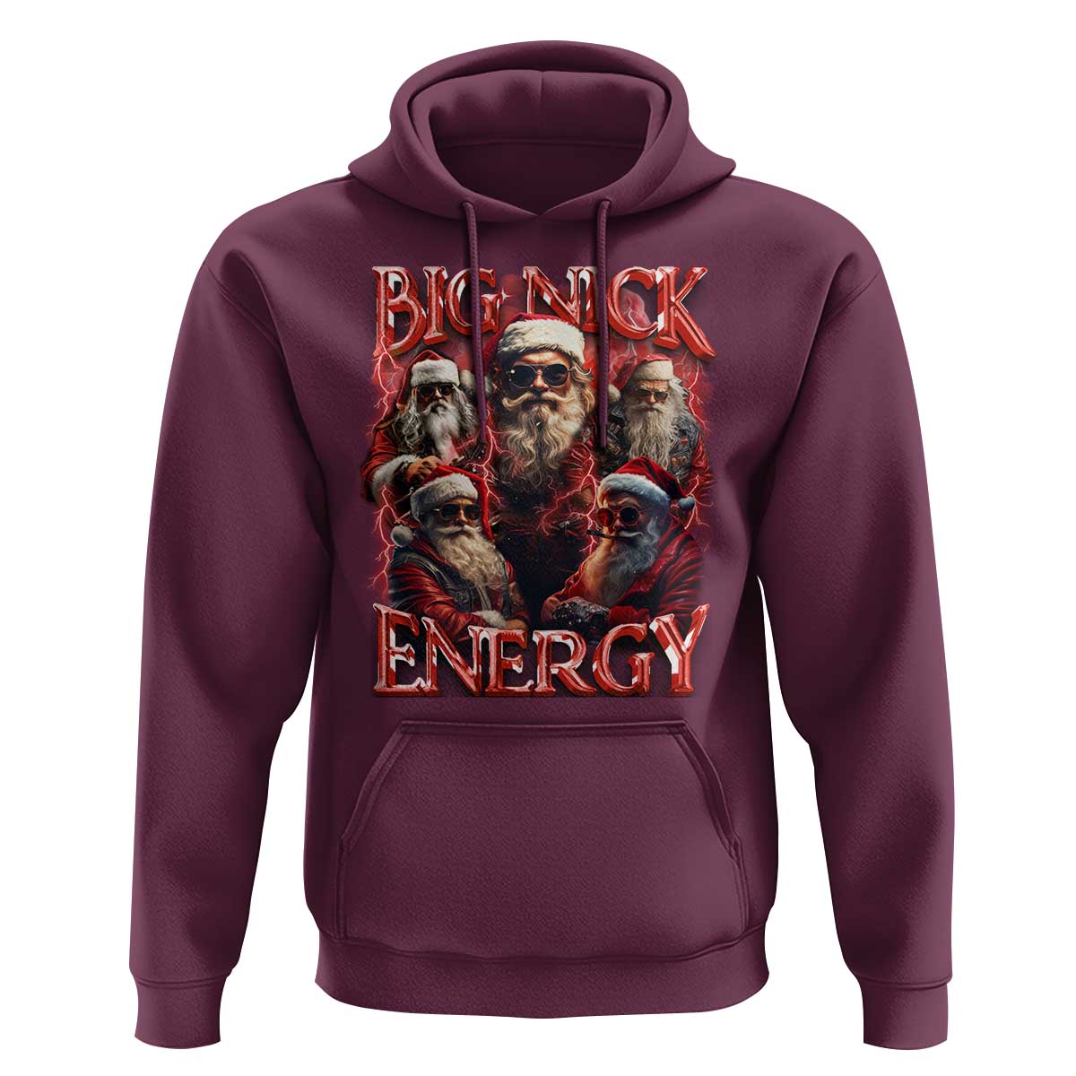 Christmas Santa Hoodie Big Nick Energy Bootleg Rap Tee